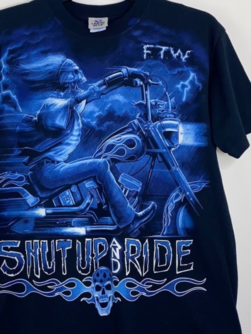 Liquid Blue FxTxW Shut Up And Ride Shirt L Vintage